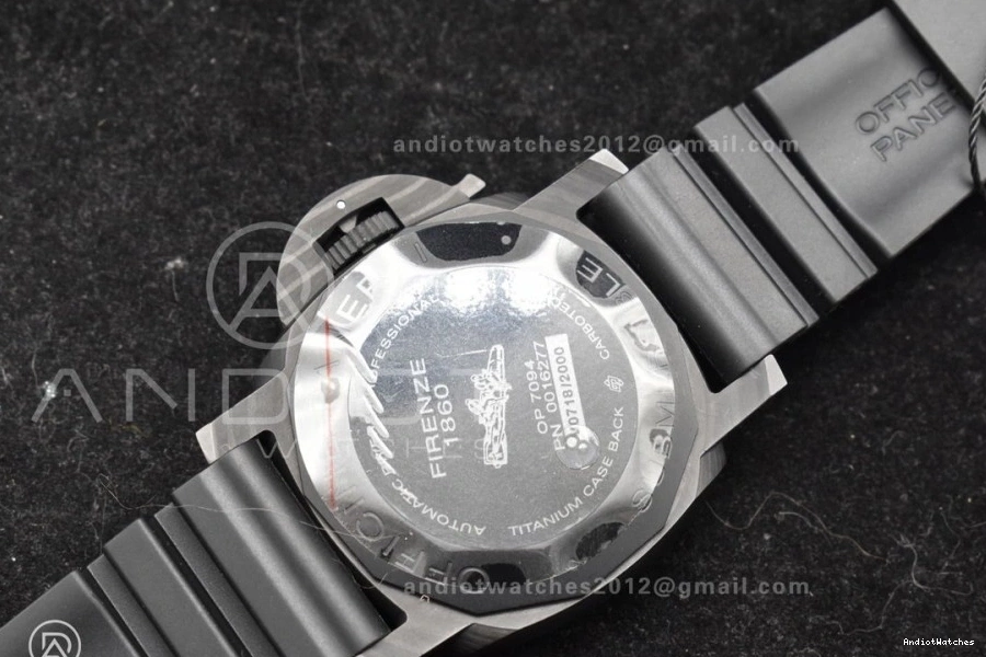 P.9010 PAM1616 Sleek Rubber 47mm Best Clone Carbotech on Markers Strap Black Dial Edition Blue VSF 991 0131